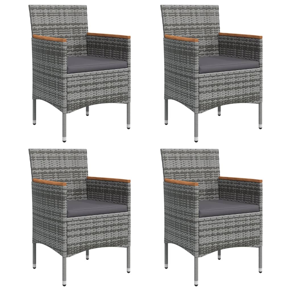 8720845764487_g_en_hd_2 vidaXL 5 Piece Garden Dining Set with Cushions Grey and Black - Image 4