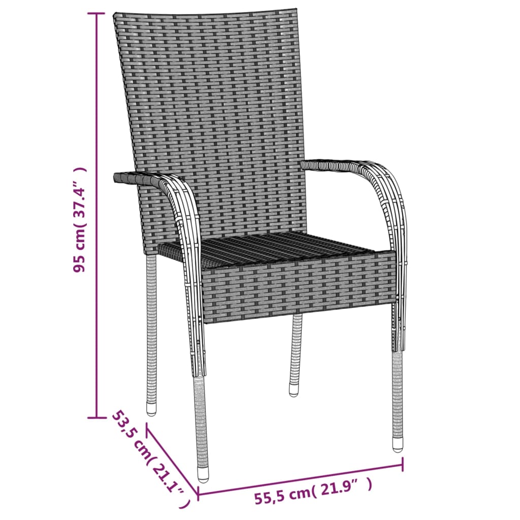 8720845764647_g_en_hd_8 vidaXL 5 Piece Garden Dining Set Brown Poly Rattan - Image 10