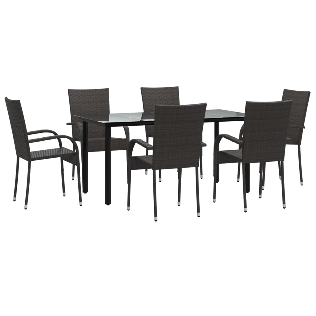 8720845764654_g_en_hd_1 vidaXL 7 Piece Garden Dining Set Brown Poly Rattan - Image 3