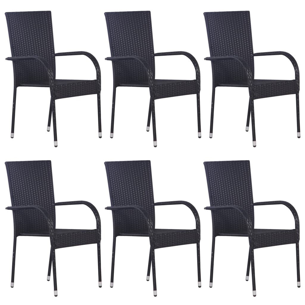8720845764739_g_en_hd_2 vidaXL 7 Piece Garden Dining Set Black Poly Rattan - Image 4
