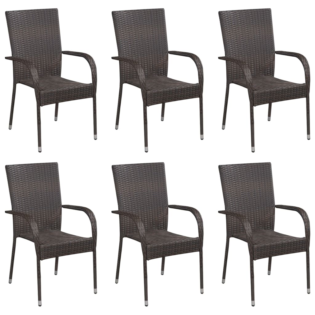 8720845764777_g_en_hd_2 vidaXL 7 Piece Garden Dining Set Brown Poly Rattan - Image 4