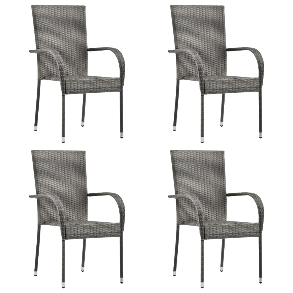 8720845764807_g_en_hd_2 vidaXL 5 Piece Garden Dining Set Grey Poly Rattan - Image 4