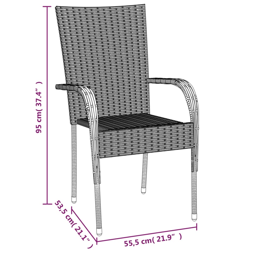 8720845764807_g_en_hd_8 vidaXL 5 Piece Garden Dining Set Grey Poly Rattan - Image 10