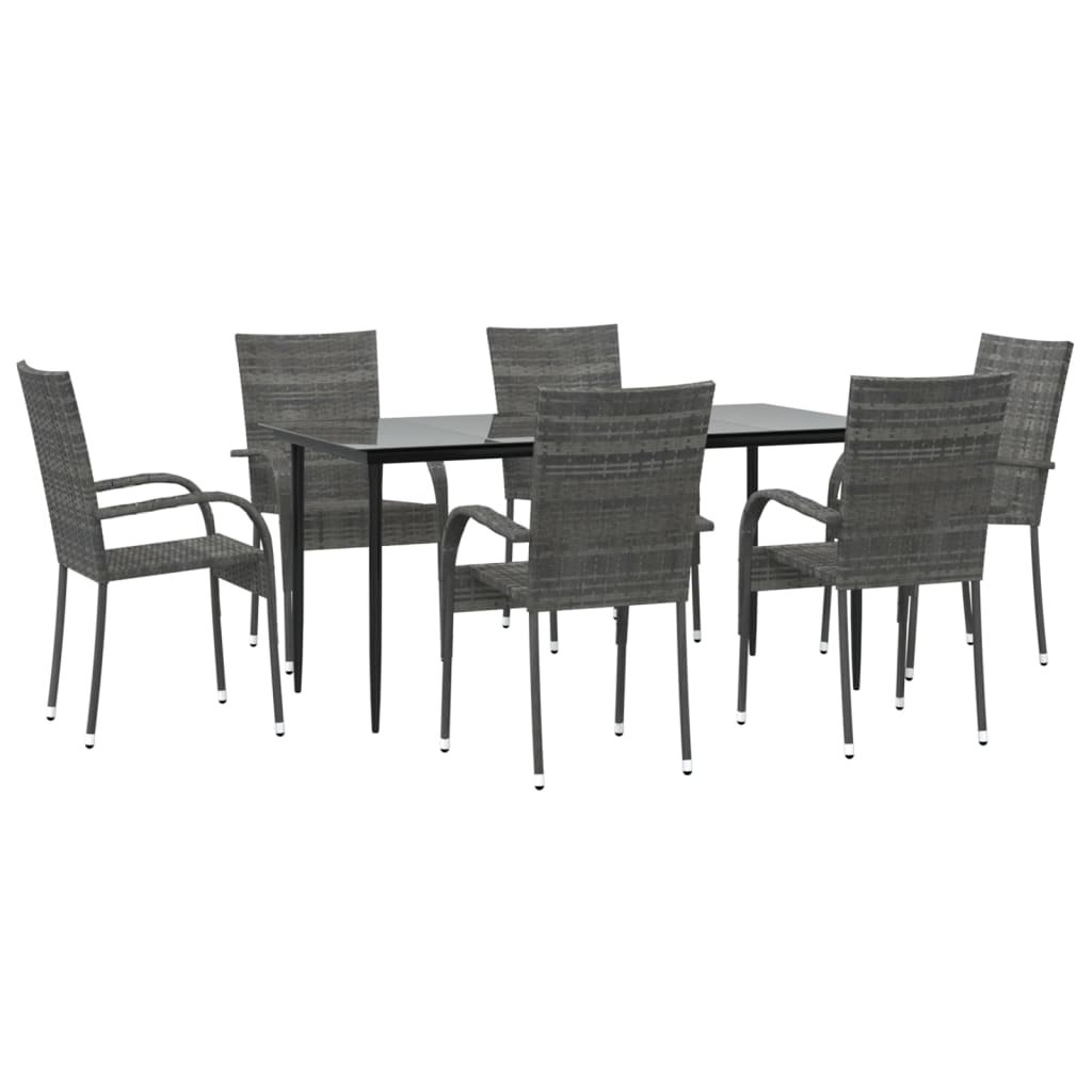 8720845764814_g_en_hd_1 vidaXL 7 Piece Garden Dining Set Grey Poly Rattan - Image 3