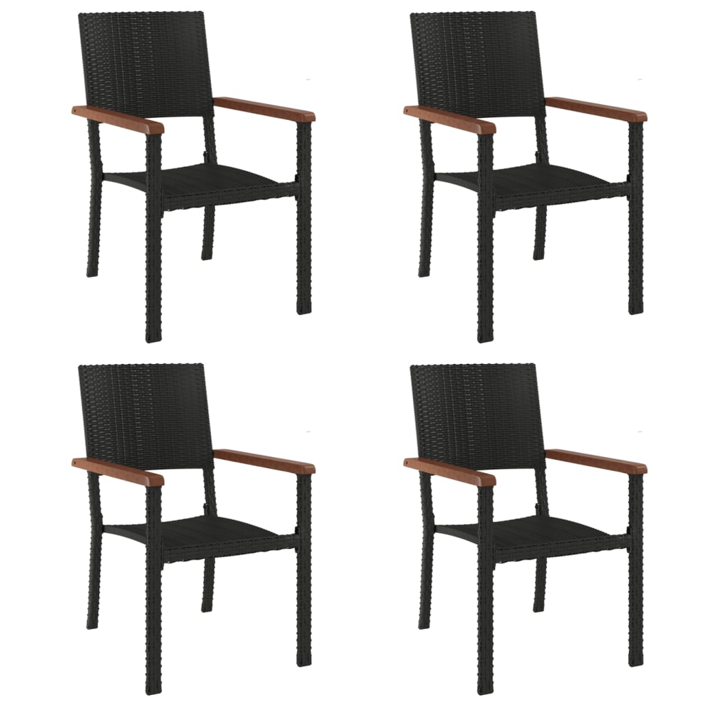 8720845764845_g_en_hd_2 vidaXL 5 Piece Garden Dining Set Black Poly Rattan - Image 4