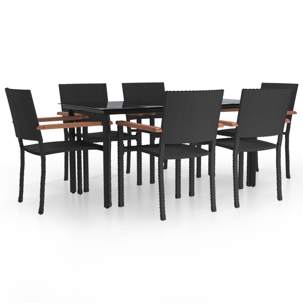 8720845764852_a_en_hd_1 vidaXL 7 Piece Garden Dining Set Black Poly Rattan - Image 2