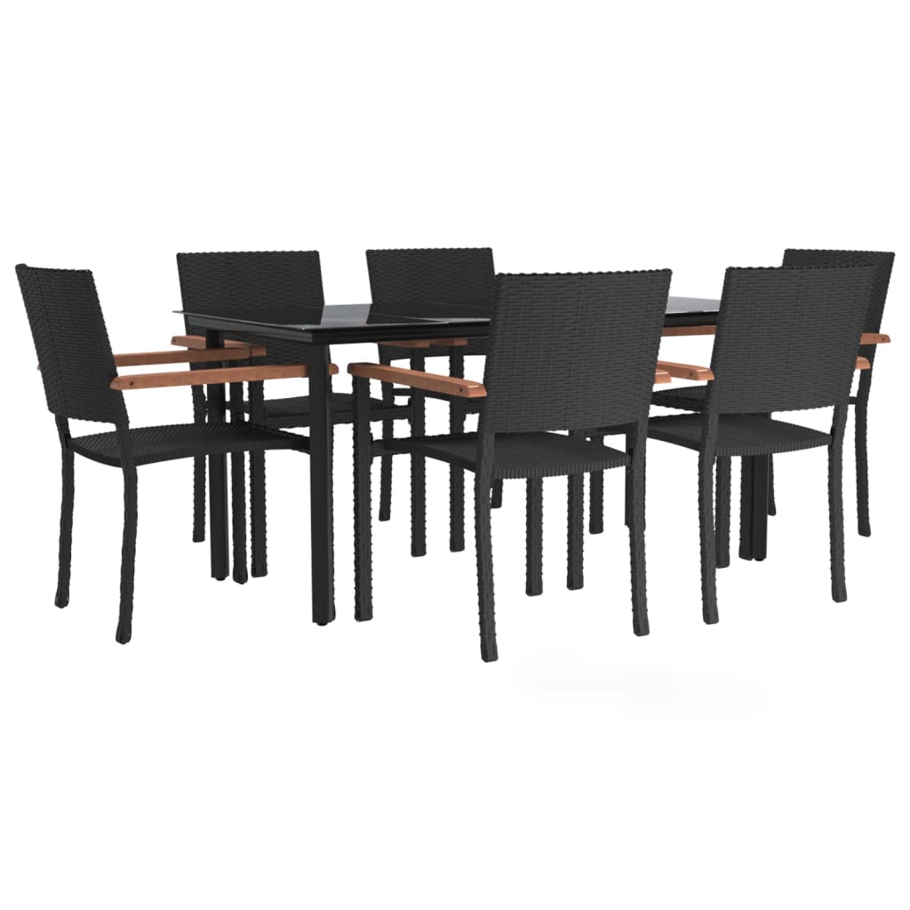 8720845764852_g_en_hd_1 vidaXL 7 Piece Garden Dining Set Black Poly Rattan - Image 3