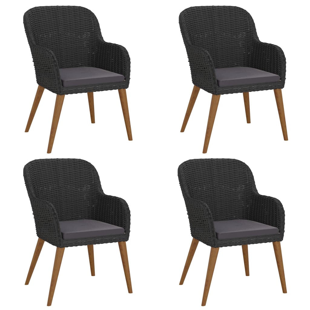 8720845765224_g_en_hd_2 vidaXL 5 Piece Garden Dining Set with Cushions Black - Image 4