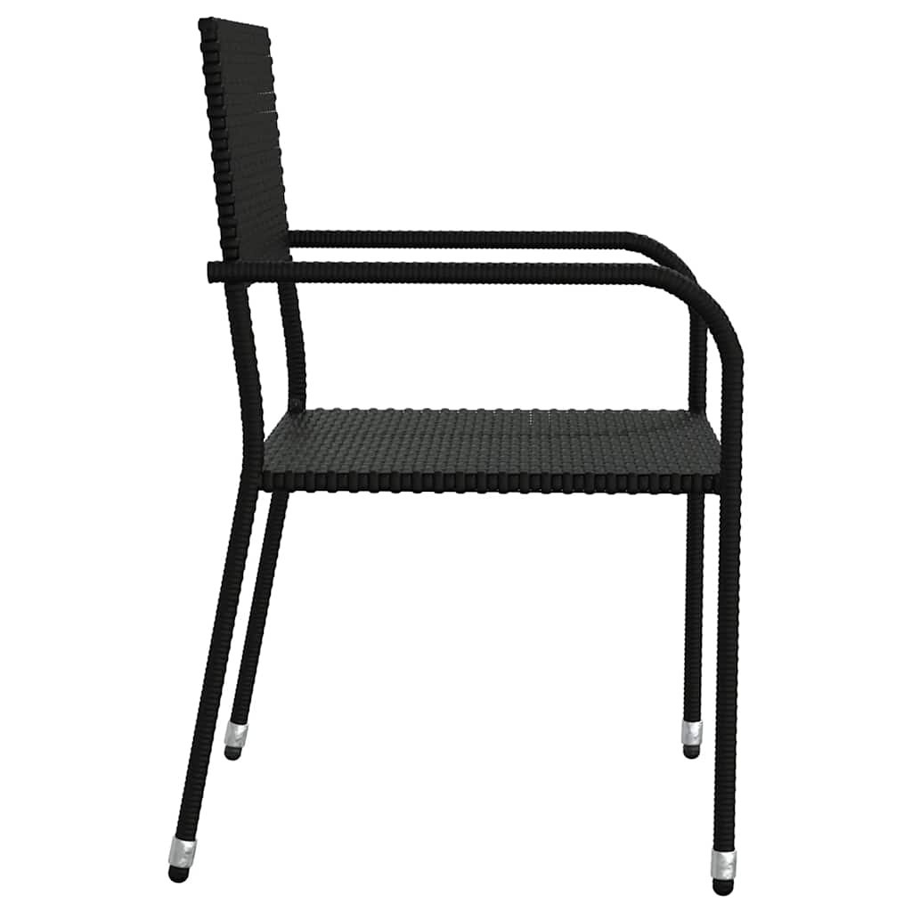 8720845765545_g_en_hd_4 vidaXL 5 Piece Garden Dining Set Black Poly Rattan - Image 6