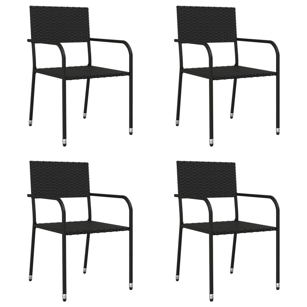 8720845765620_g_en_hd_1 vidaXL 5 Piece Garden Dining Set Black Poly Rattan - Image 3