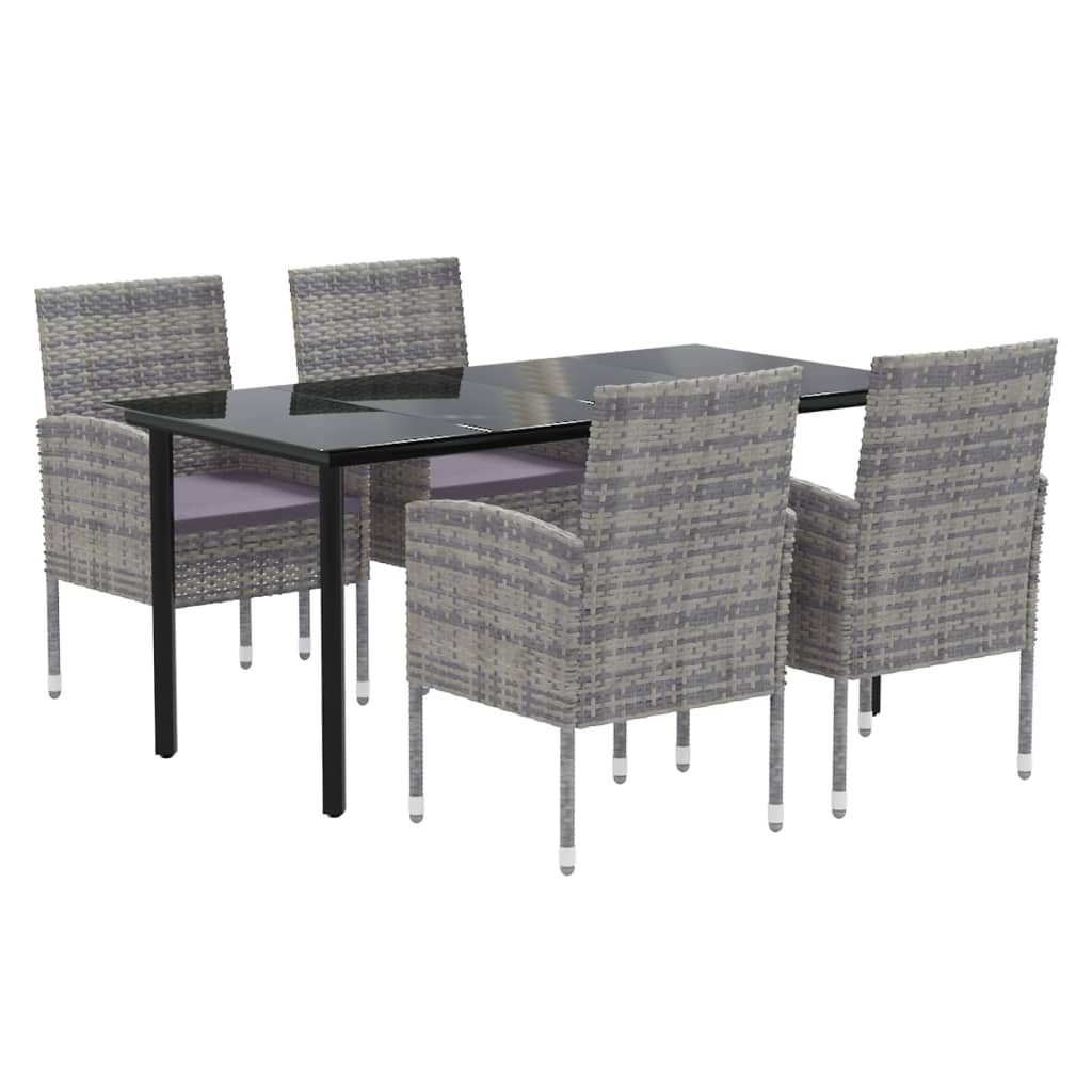 8720845765743_g_en_hd_1 vidaXL 5 Piece Garden Dining Set with Cushions Anthracite Poly Rattan - Image 3