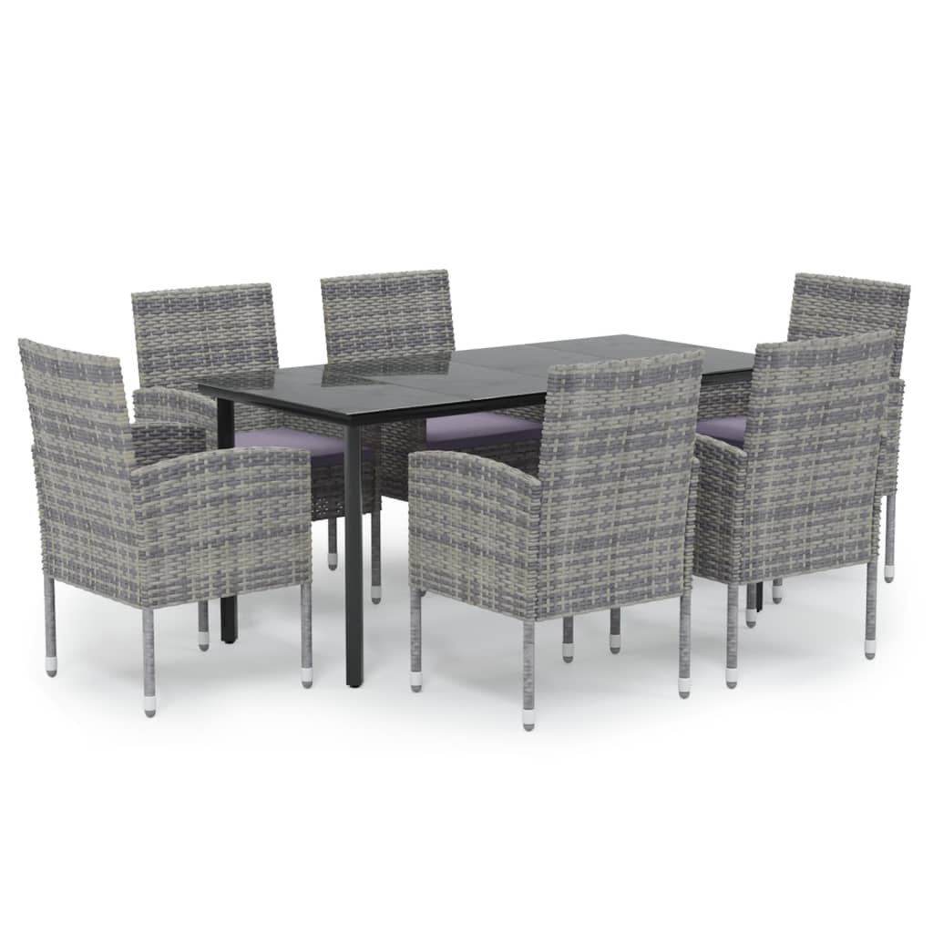 8720845765750_a_en_hd_1 vidaXL 7 Piece Garden Dining Set with Cushions Anthracite Poly Rattan - Image 2