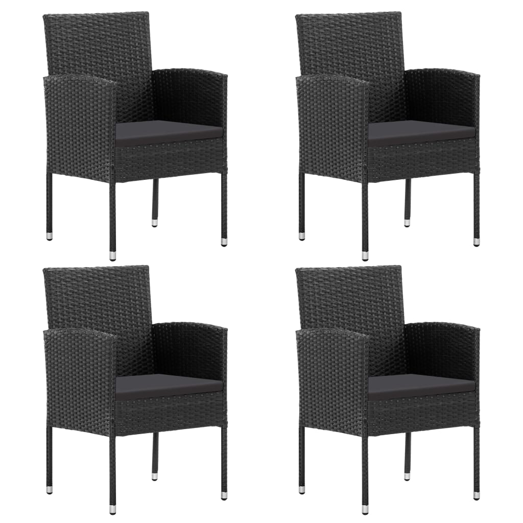 8720845765781_g_en_hd_2 vidaXL 5 Piece Garden Dining Set with Cushions Black Poly Rattan - Image 4