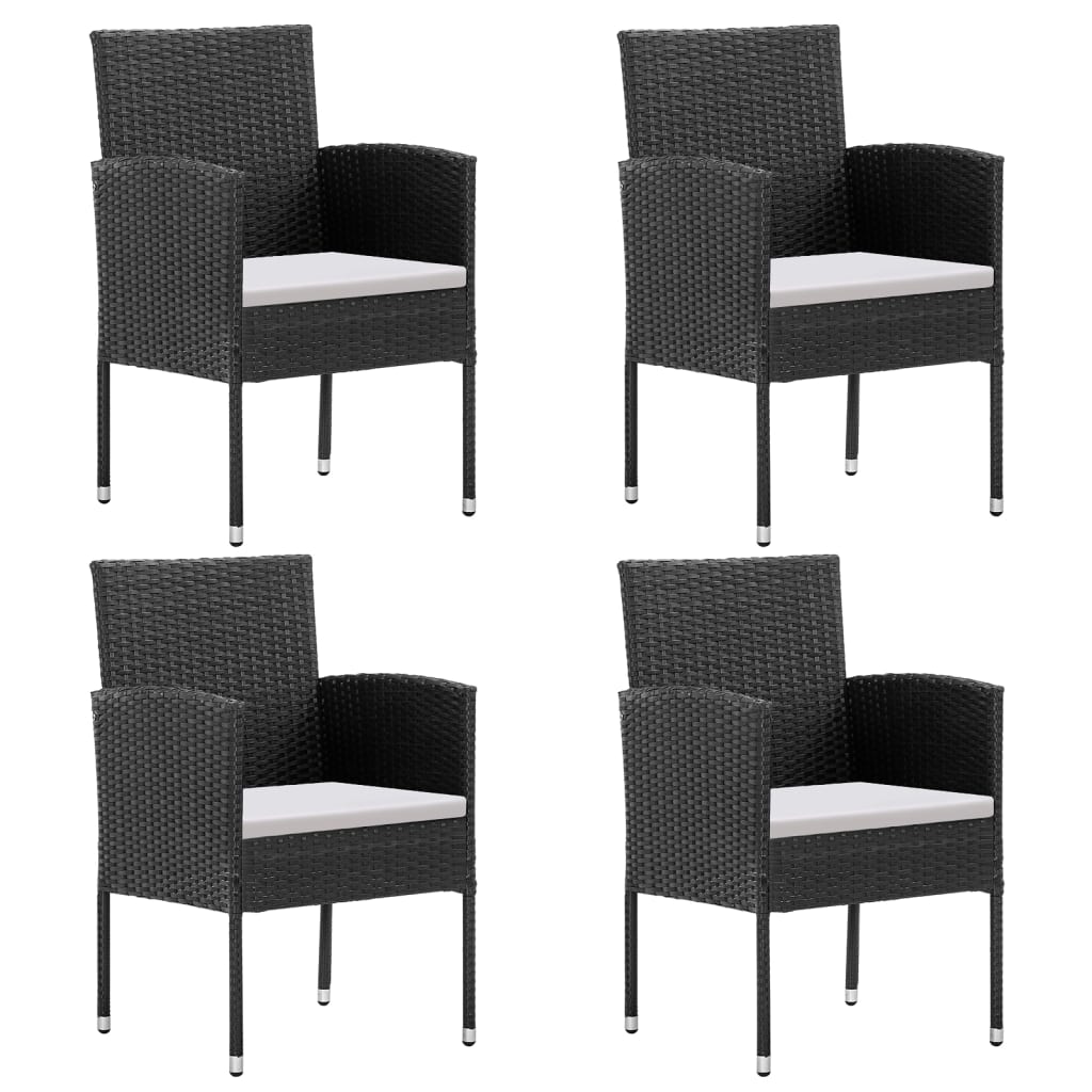 8720845765828_g_en_hd_2 vidaXL 5 Piece Garden Dining Set with Cushions Black Poly Rattan - Image 4
