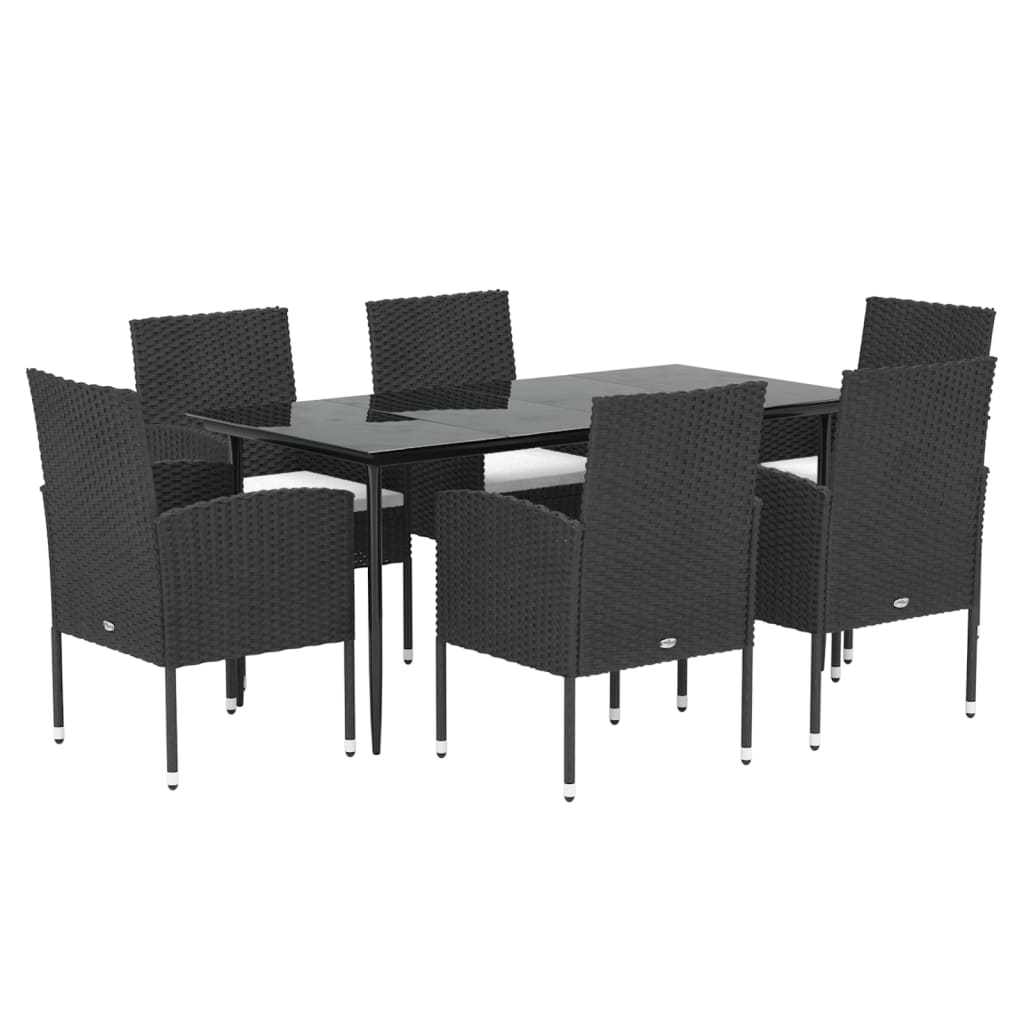8720845765835_g_en_hd_1 vidaXL 7 Piece Garden Dining Set with Cushions Black Poly Rattan - Image 3