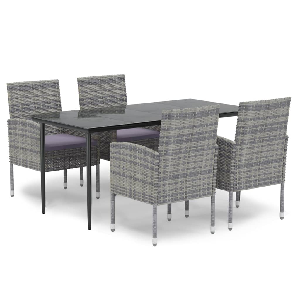 8720845765866_a_en_hd_1 vidaXL 5 Piece Garden Dining Set with Cushions Anthracite Poly Rattan - Image 2