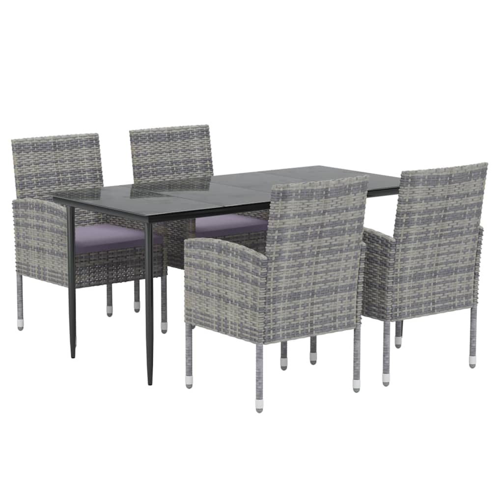 8720845765866_g_en_hd_1 vidaXL 5 Piece Garden Dining Set with Cushions Anthracite Poly Rattan - Image 3