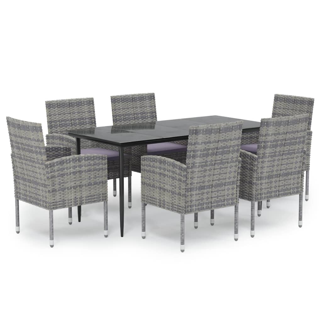 8720845765873_a_en_hd_1 vidaXL 7 Piece Garden Dining Set with Cushions Anthracite Poly Rattan - Image 2