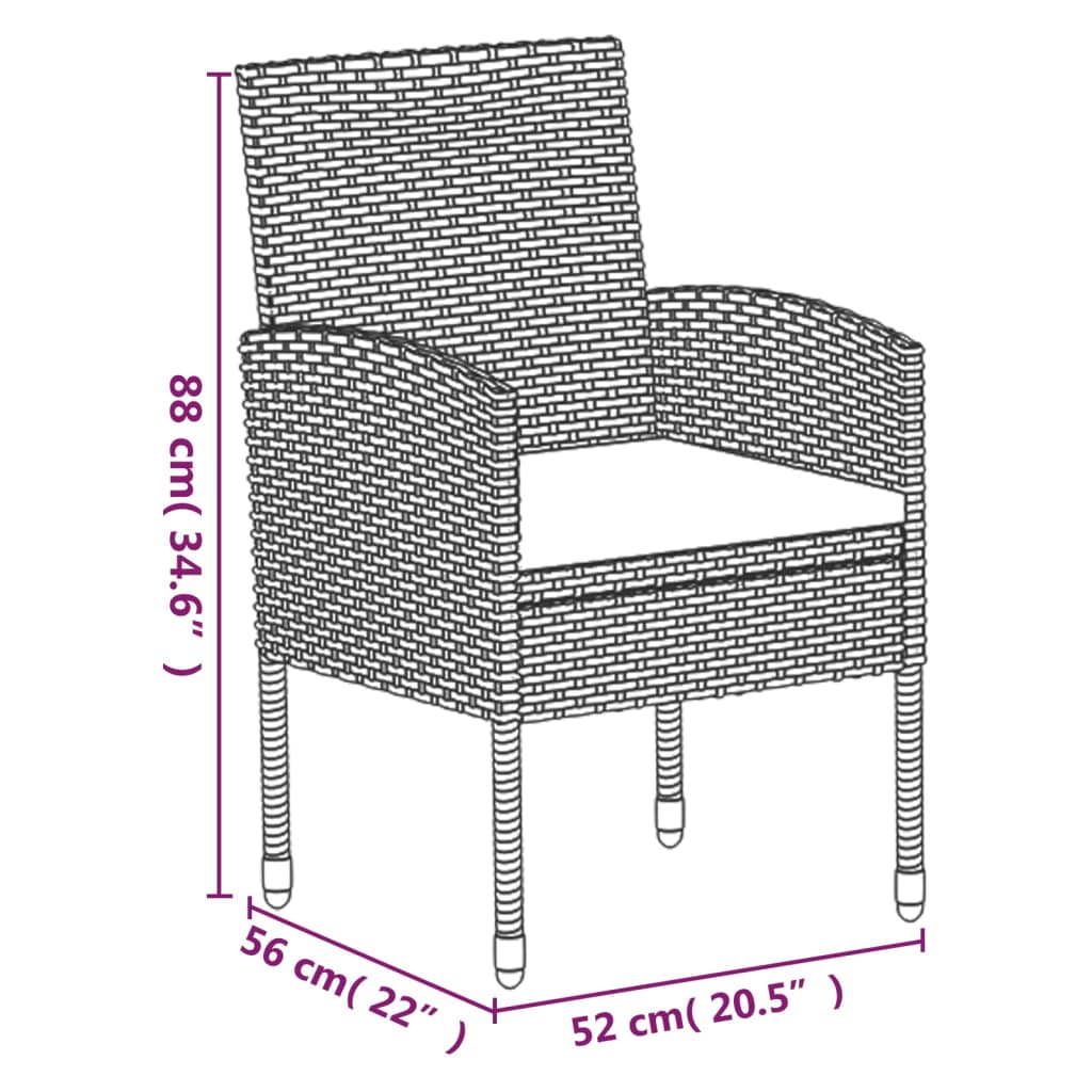 8720845765903_g_en_hd_8 vidaXL 5 Piece Garden Dining Set with Cushions Black Poly Rattan - Image 10
