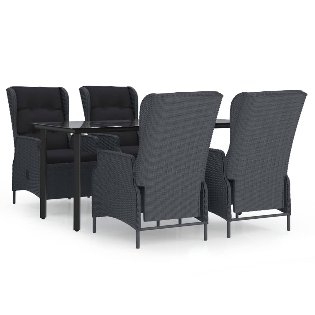 8720845765941_a_en_hd_1 vidaXL 5 Piece Garden Dining Set Dark Grey Poly Rattan - Image 2