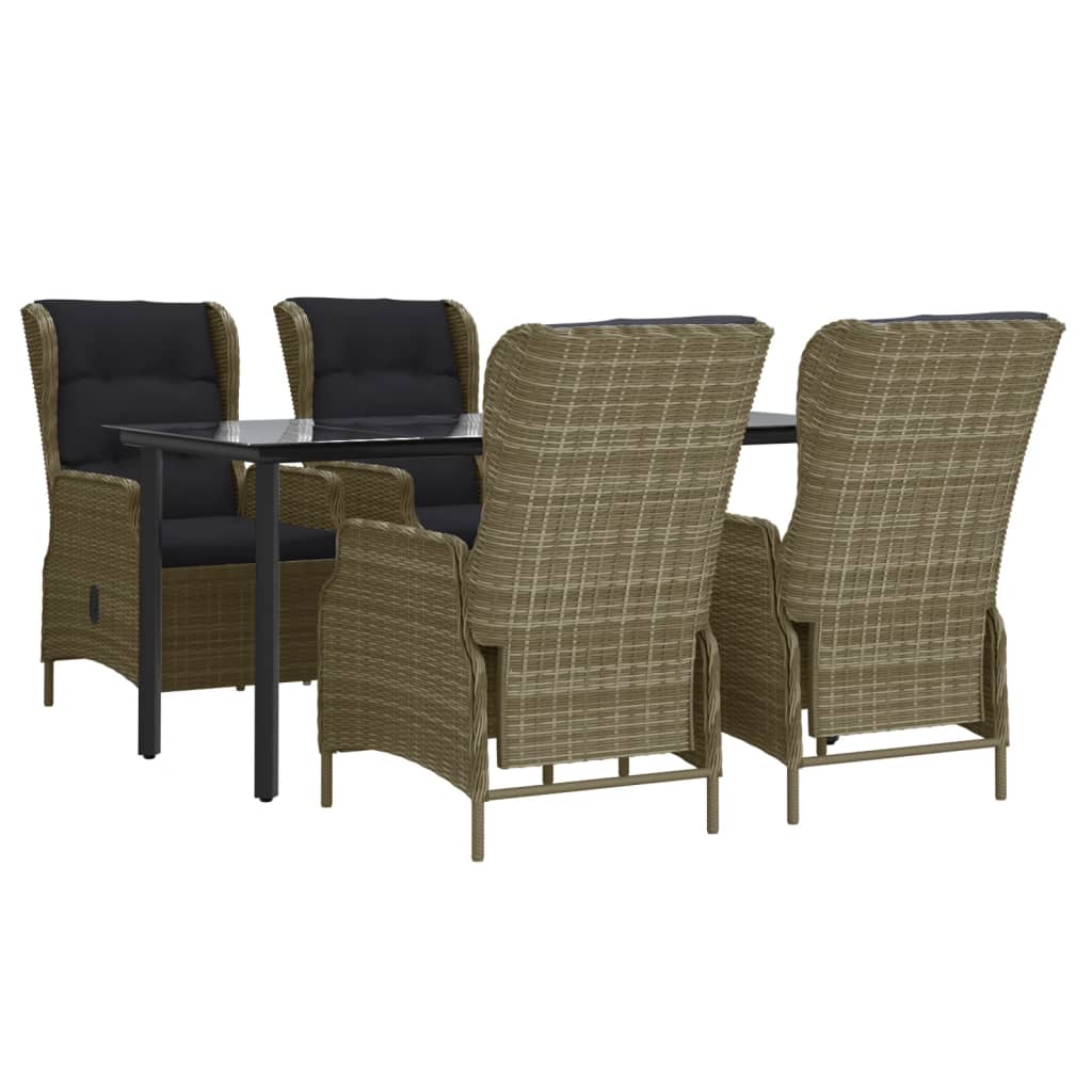8720845766023_g_en_hd_1 vidaXL 5 Piece Garden Dining Set Brown Poly Rattan - Image 3