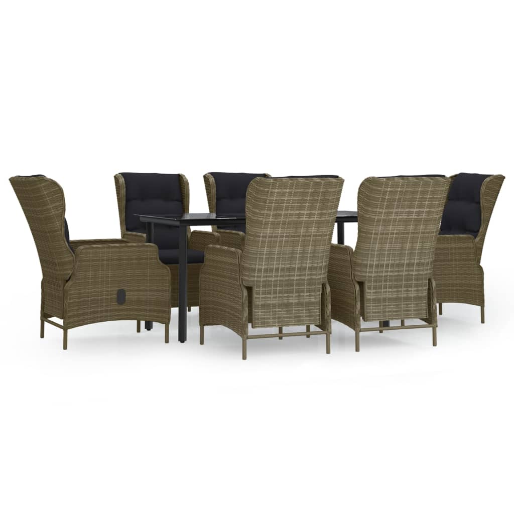8720845766030_a_en_hd_1 vidaXL 7 Piece Garden Dining Set Brown Poly Rattan - Image 2