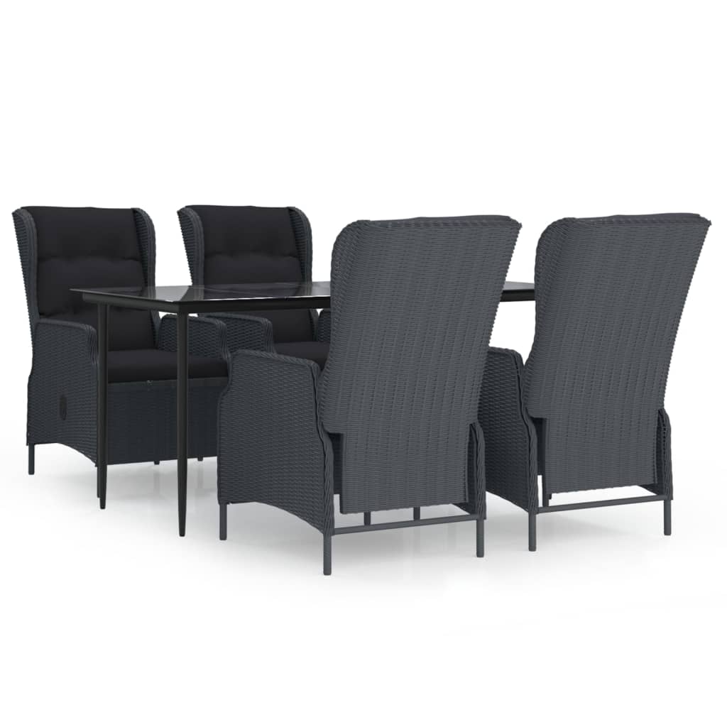 8720845766061_a_en_hd_1 vidaXL 5 Piece Garden Dining Set Dark Grey Poly Rattan - Image 2