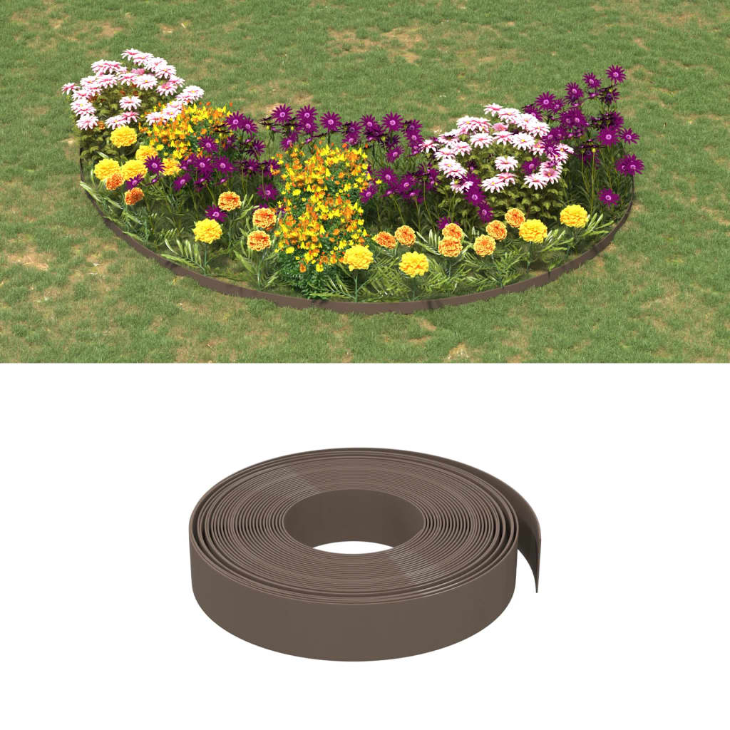 8720845766603_m_en_hd_1 vidaXL Garden Edging Brown 10 m 10 cm Polyethylene - Image 1
