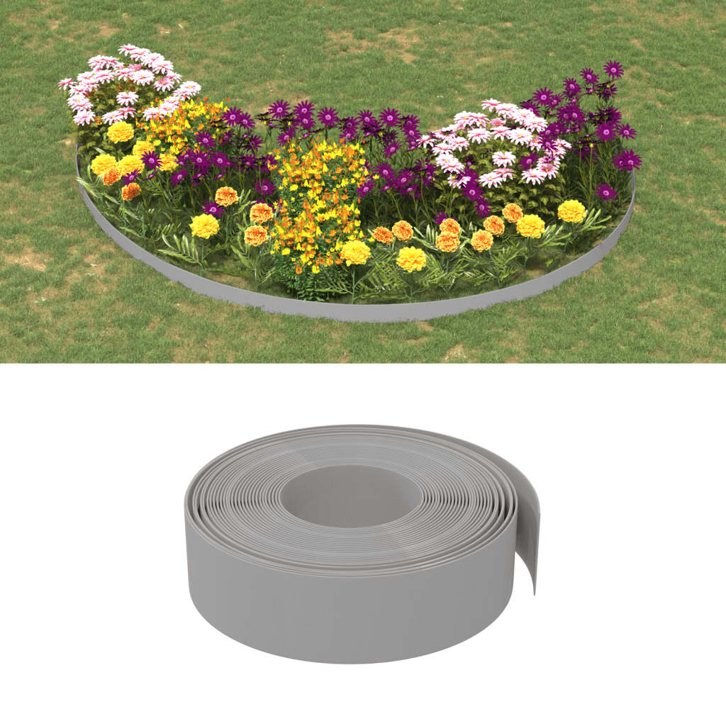 8720845766610_m_en_hd_1 vidaXL Garden Edging Grey 10 m 15 cm Polyethylene - Image 1