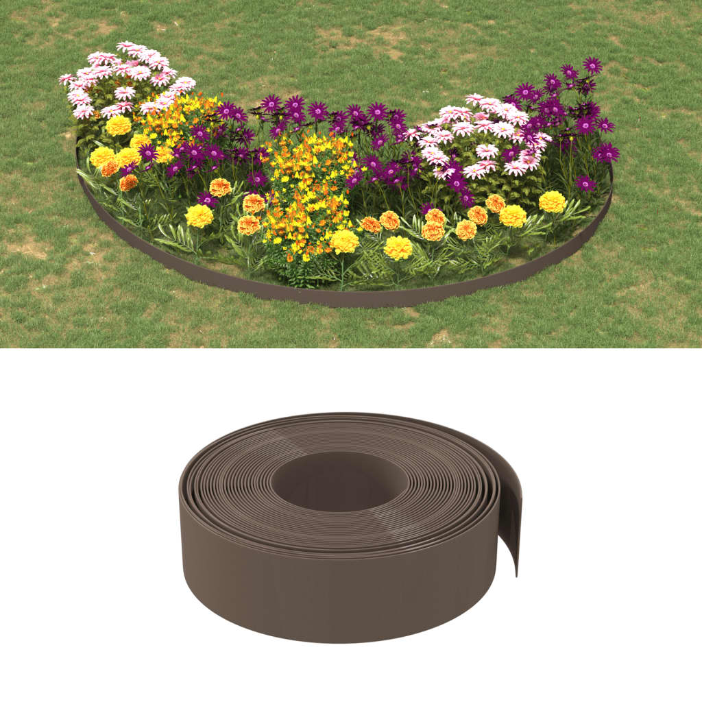 8720845766634_m_en_hd_1 vidaXL Garden Edging Brown 10 m 15 cm Polyethylene - Image 1