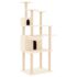 vidaXL Cat Tree with Sisal Scratching Posts Cream 166 cm - Image 2