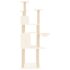 vidaXL Cat Tree with Sisal Scratching Posts Cream 166 cm - Image 4