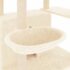 vidaXL Cat Tree with Sisal Scratching Posts Cream 166 cm - Image 7