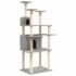 vidaXL Cat Tree with Sisal Scratching Posts Light Grey 166 cm - Image 2