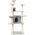 vidaXL Cat Tree with Sisal Scratching Posts Light Grey 166 cm - Image 3