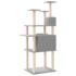 vidaXL Cat Tree with Sisal Scratching Posts Light Grey 166 cm - Image 5
