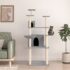 vidaXL Cat Tree with Sisal Scratching Posts Light Grey 166 cm