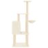 vidaXL Cat Tree with Sisal Scratching Posts Cream 132 cm - Image 4