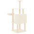 vidaXL Cat Tree with Sisal Scratching Posts Cream 132 cm - Image 5