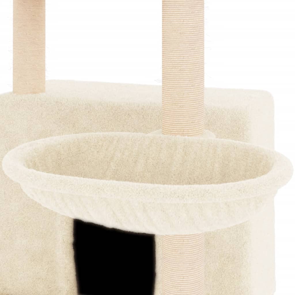 8720845766702_g_en_hd_5 vidaXL Cat Tree with Sisal Scratching Posts Cream 132 cm - Image 7