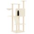 vidaXL Cat Tree with Sisal Scratching Posts Cream 143 cm - Image 2