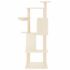 vidaXL Cat Tree with Sisal Scratching Posts Cream 143 cm - Image 4