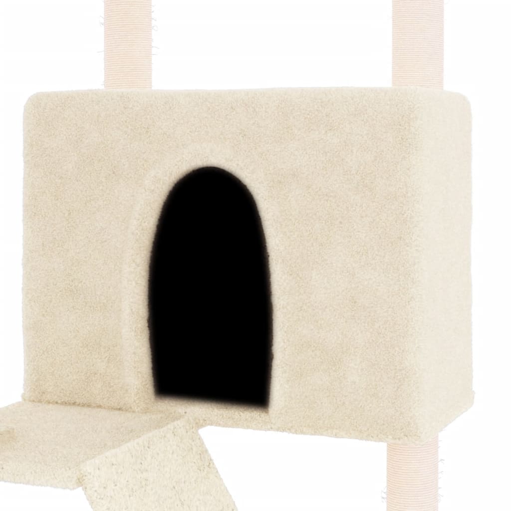 8720845766733_g_en_hd_4 vidaXL Cat Tree with Sisal Scratching Posts Cream 143 cm - Image 6