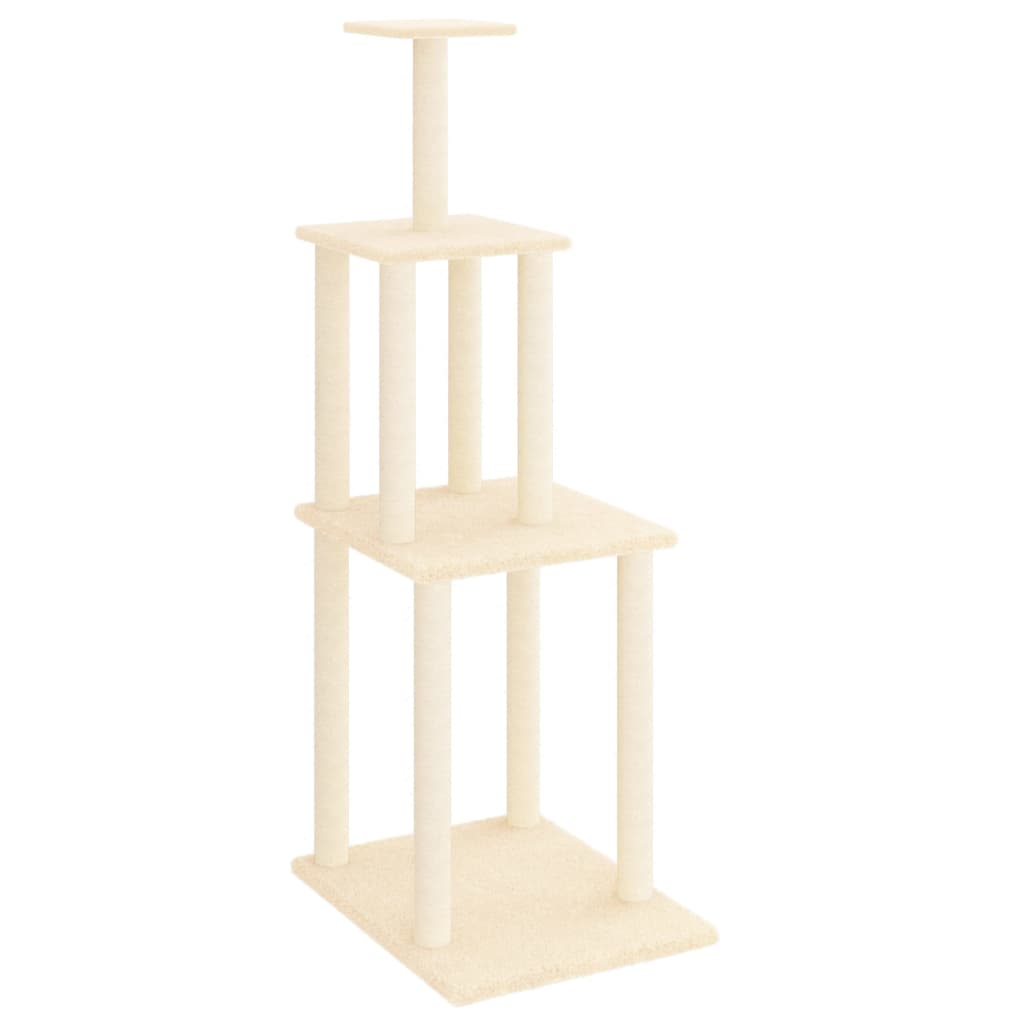 8720845766856_a_en_hd_1 vidaXL Cat Tree with Sisal Scratching Posts Cream 149 cm - Image 2