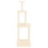 vidaXL Cat Tree with Sisal Scratching Posts Cream 149 cm - Image 3