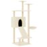 vidaXL Cat Tree with Sisal Scratching Posts Cream 153 cm - Image 2