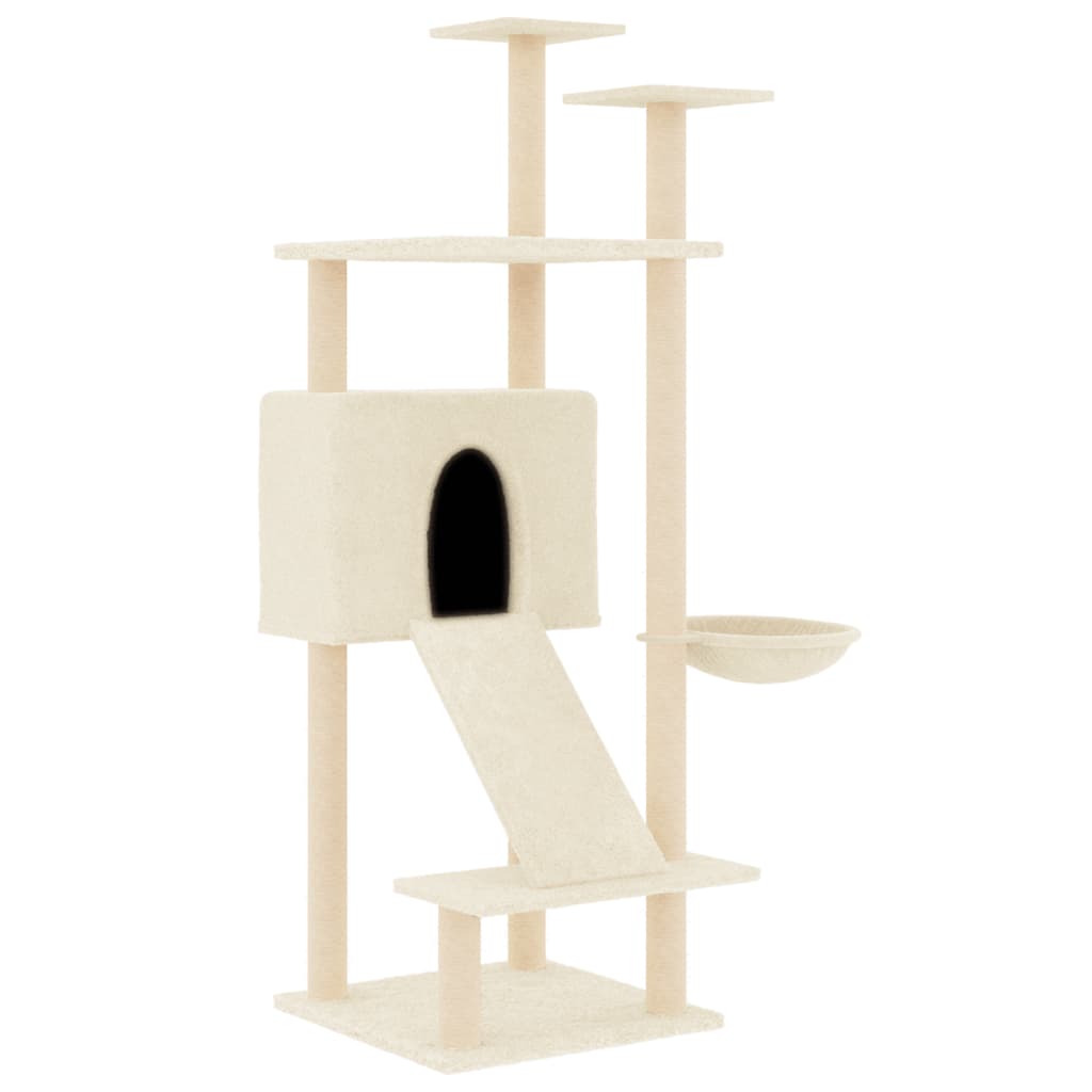 8720845766948_a_en_hd_1 vidaXL Cat Tree with Sisal Scratching Posts Cream 153 cm - Image 2