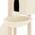 vidaXL Cat Tree with Sisal Scratching Posts Cream 153 cm - Image 7
