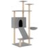 vidaXL Cat Tree with Sisal Scratching Posts Light Grey 153 cm - Image 2