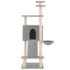 vidaXL Cat Tree with Sisal Scratching Posts Light Grey 153 cm - Image 3